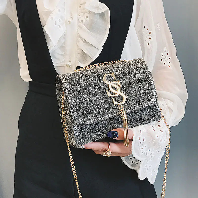 Fringe Crossbody Bag, Small Square Bag, Shoulder Bag