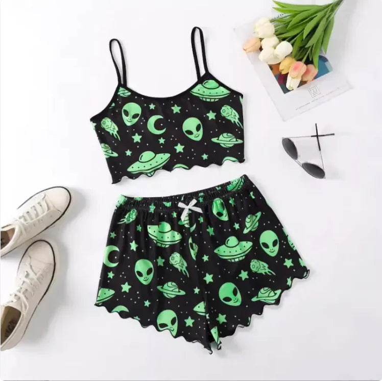 Women's Cozy Polyester Pajama Set