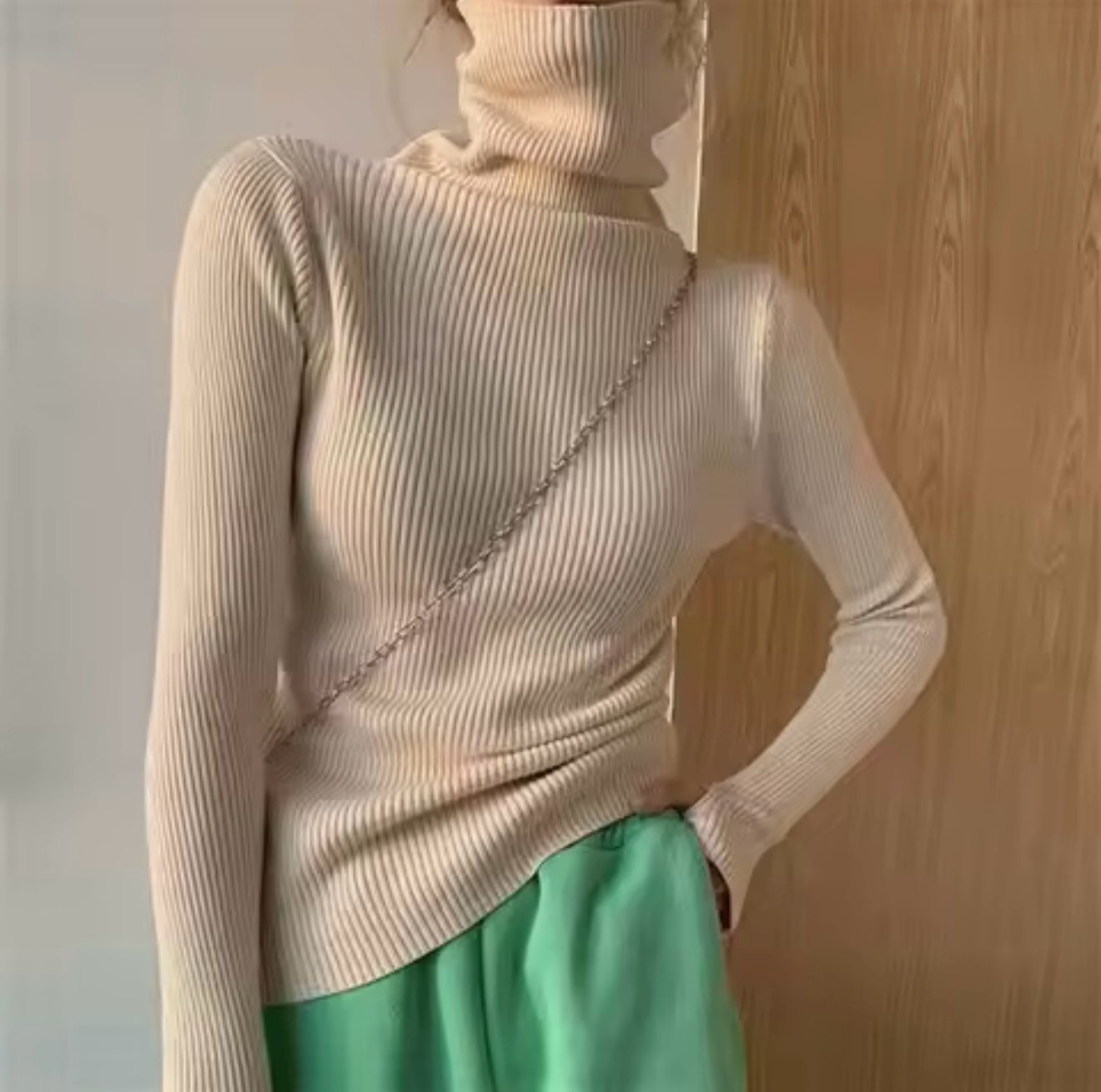 Autumn and Winter New Women's Clothing Turtleneck Women's Long-sleeved Sweater Solid Color Elegant Knitwear Bottoming Jumper