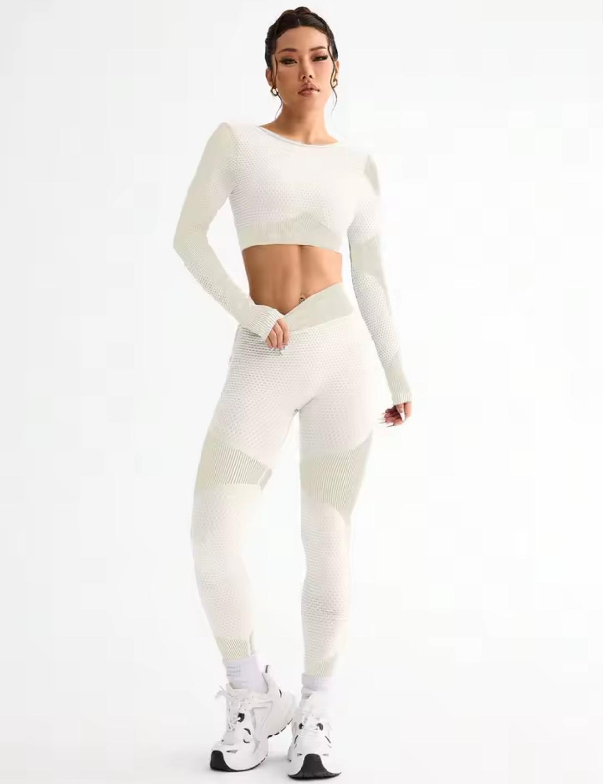 2pcs Hot-selling New Sports Tight Running Breathable Seamless Yoga Suit Women's Outdoor Fitness Suit Women's